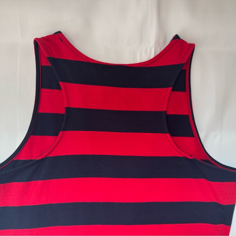 NWT, A NEW DAY Striped Sleeveless Dress - Red and Navy Blue Size X-Small Women - Picture 12 of 14